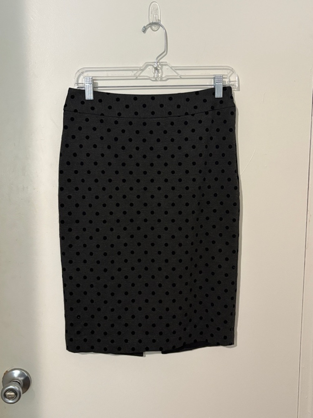 White House Black Market Black Polka Dot Pencil Skirt